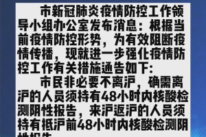 上海疫情防控指挥部最新通告，全面解读与市民应对指南
