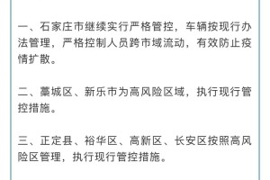 石家庄最新防疫措施，全市封控小区数量及应对策略解析